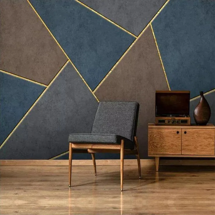 geometric style asian paints wallpaper design