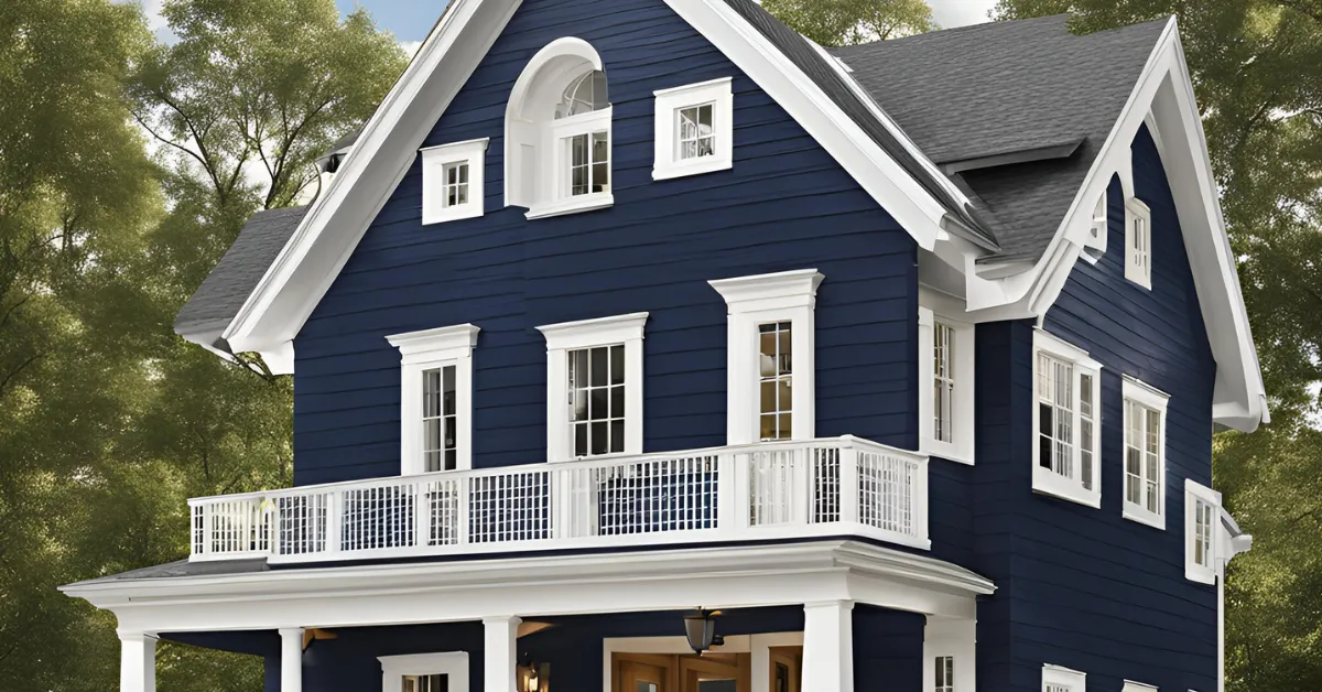 house colour combination with white and navy