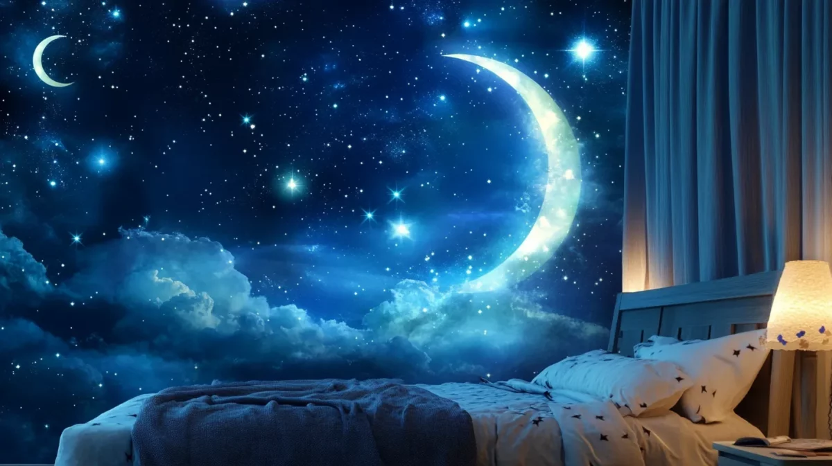 imaginative starry skies painting wallpaper for house wall