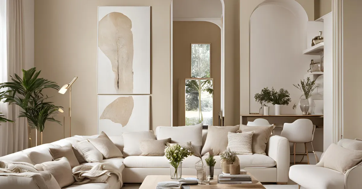 interior house colour combinations with white and beige