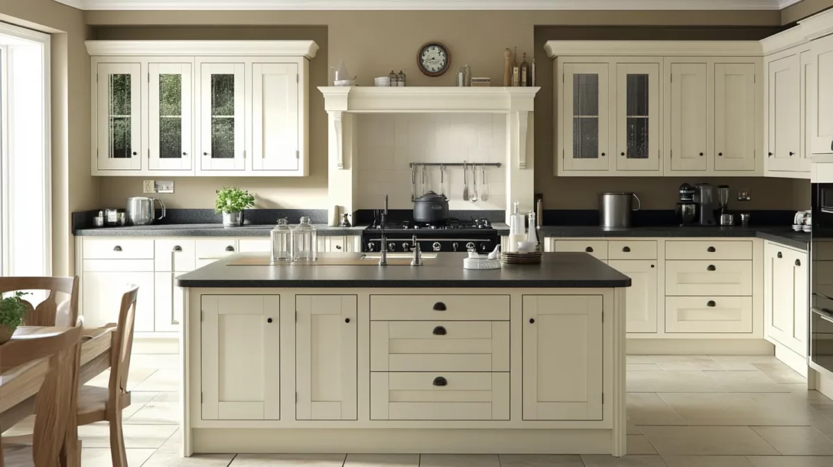 kitchen cabinet schemes cream and grey