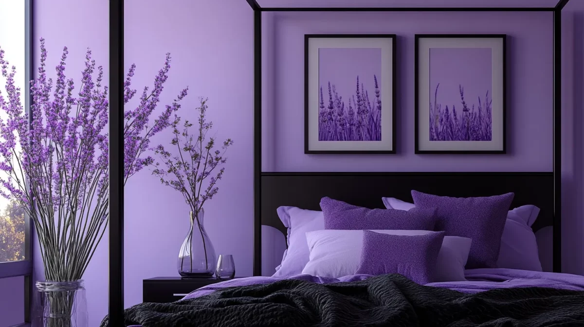 lavender and black colour combination a bold and modern contrast