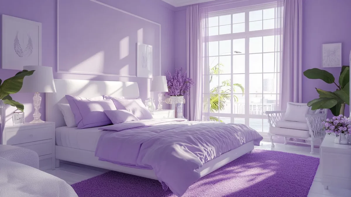 lavender and white and lavender color combo for walls