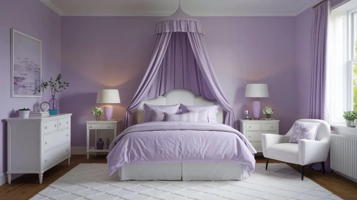 lavender walls colour for bedroom