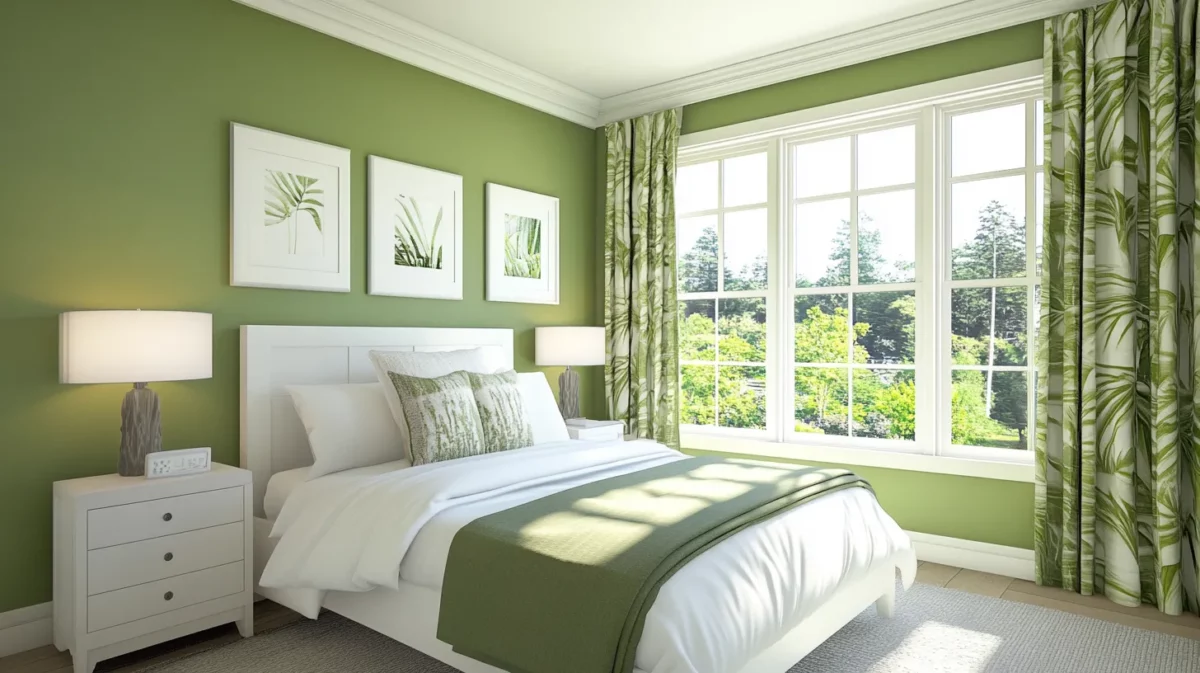 light green with white accents master bedroom colour as per vastu