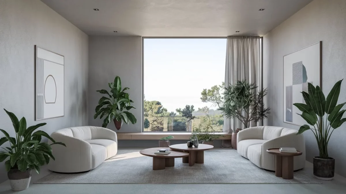 light grey walls in a modern room