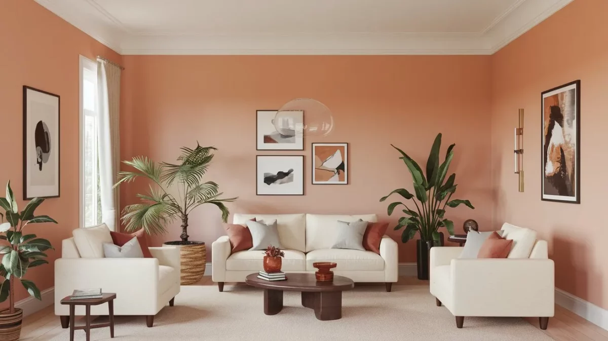 light orange wall paint color