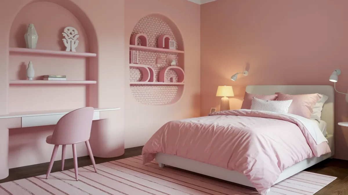 light pink paints for small room walls