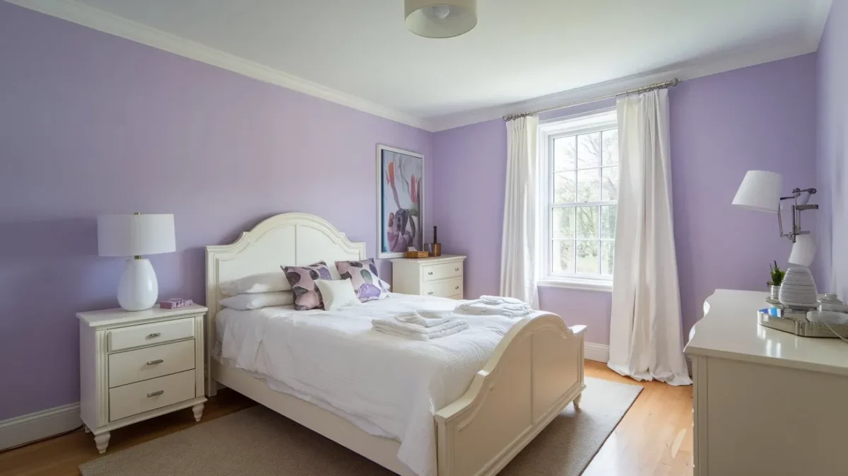 light purple and lavender small room wall paint