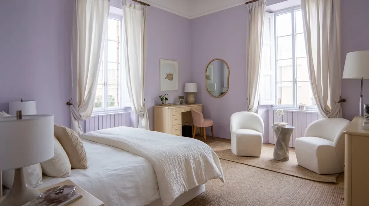 light purple and lavender wall paint