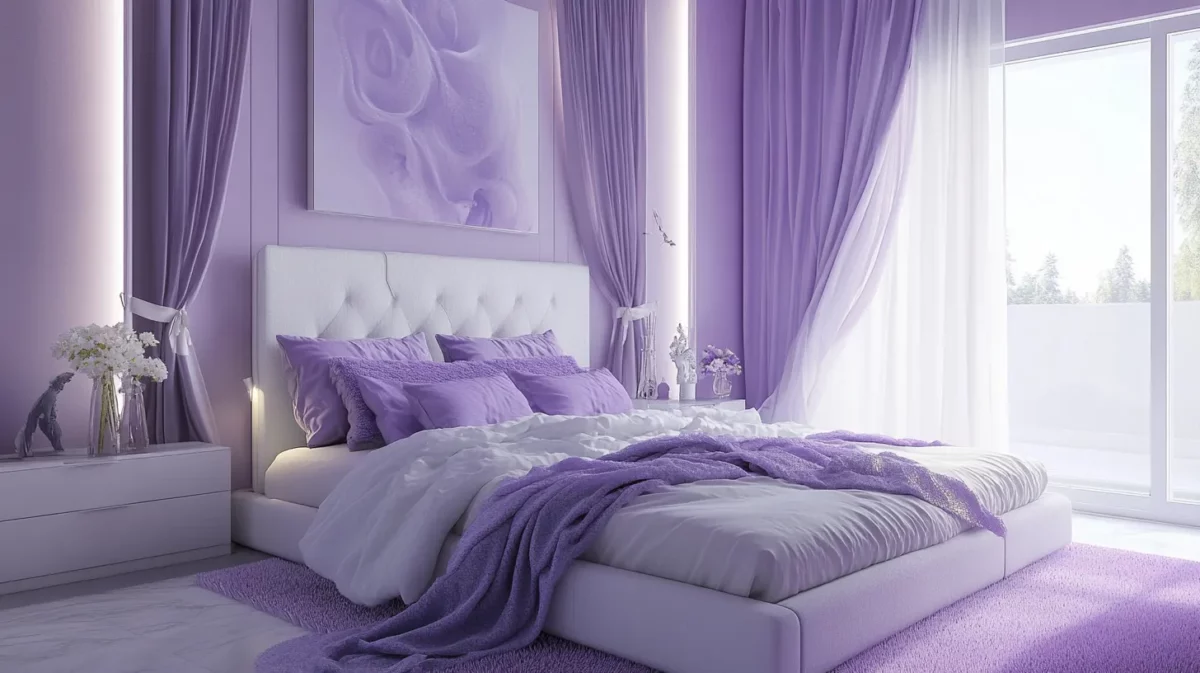 light purple wall paint combination lavender and silver