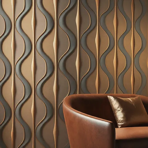 metallic accents classy wallpaper design