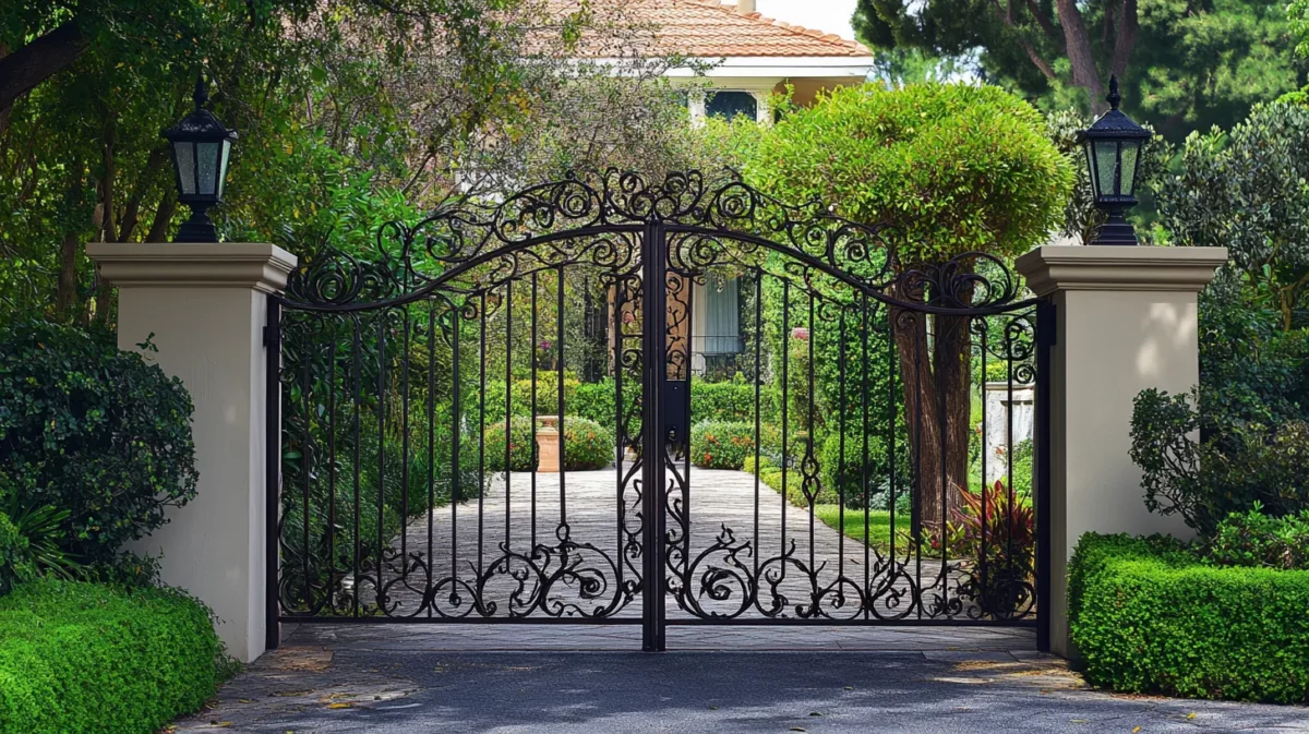 modern grey front home gate design