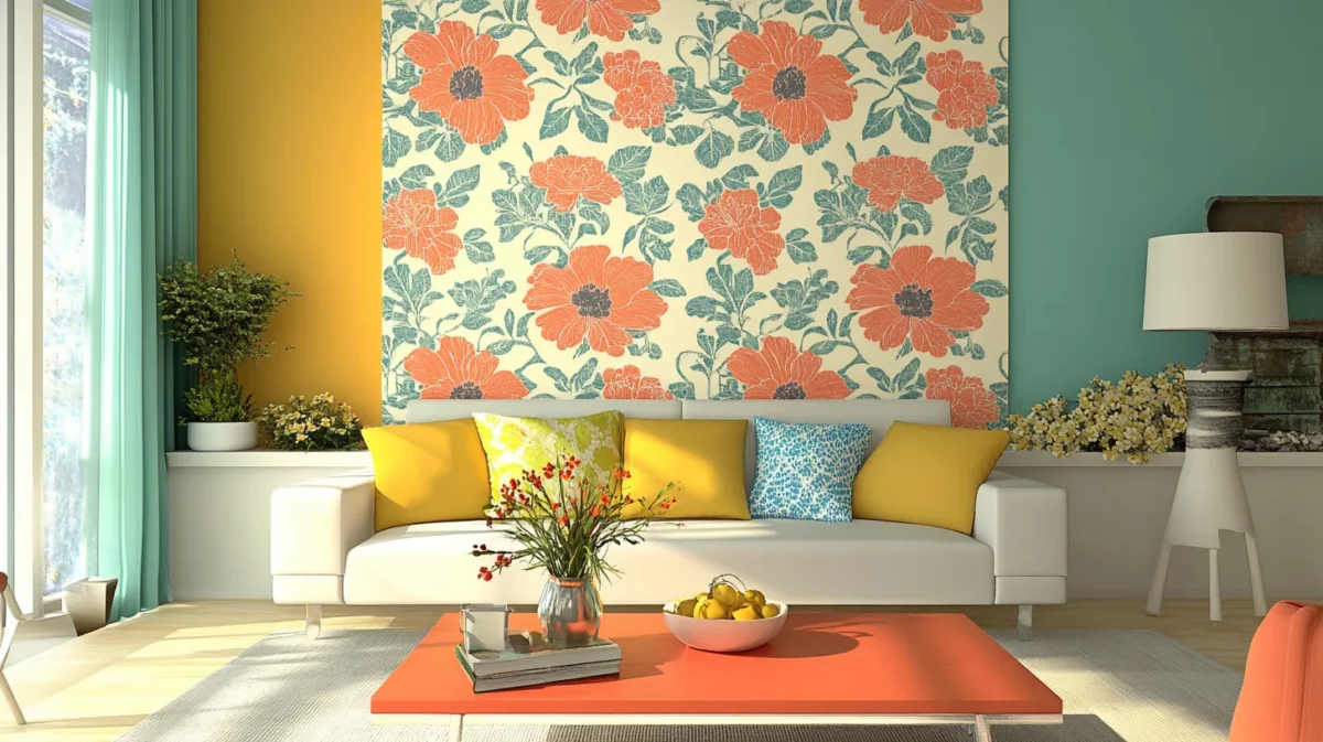 modern texture design for elevation floral patterns for living room