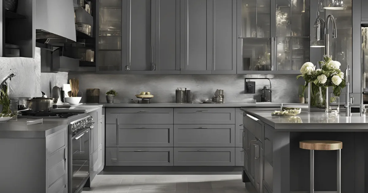 monochromatic gray kitchen color for a sleek, minimalist design