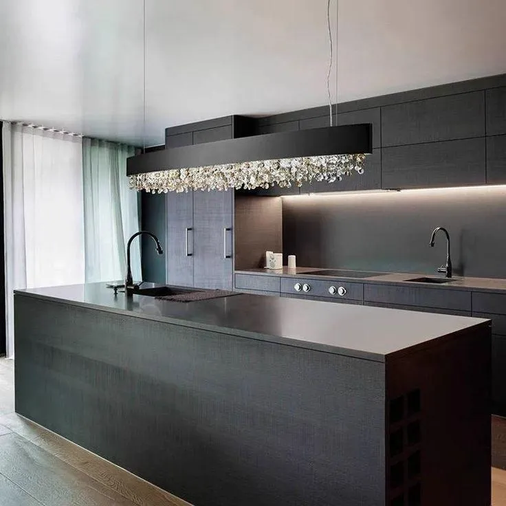 monochromatic kitchen wall with metallic accents by asian paints