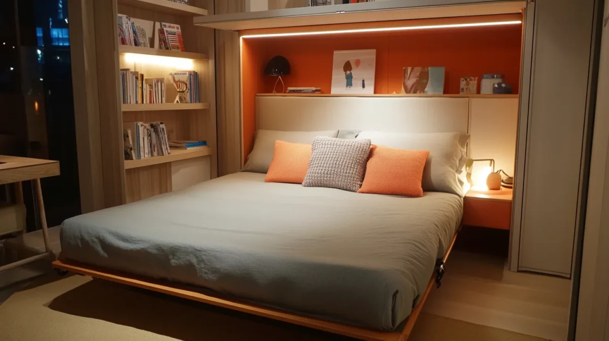 Murphy Bed With Built in Backrest