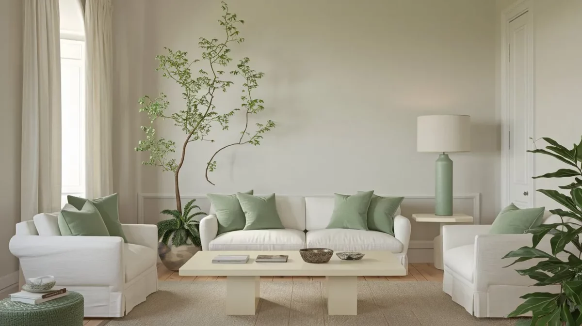 painters white and green lounge colour designs