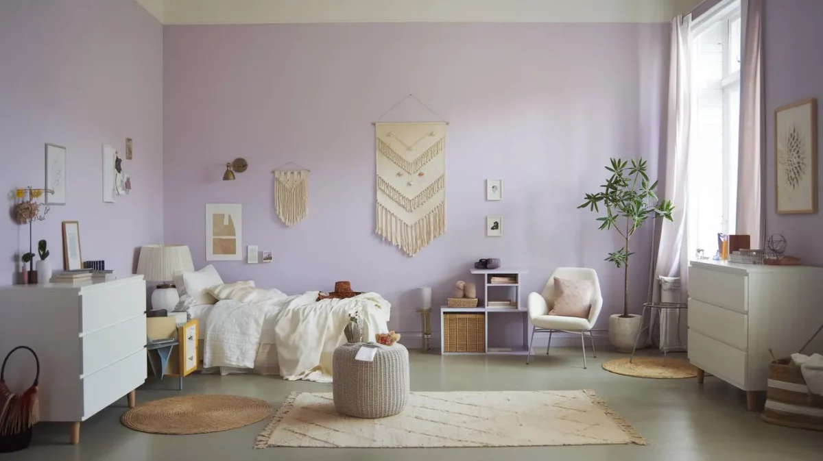 pale lavender a soothing bedroom paint colour