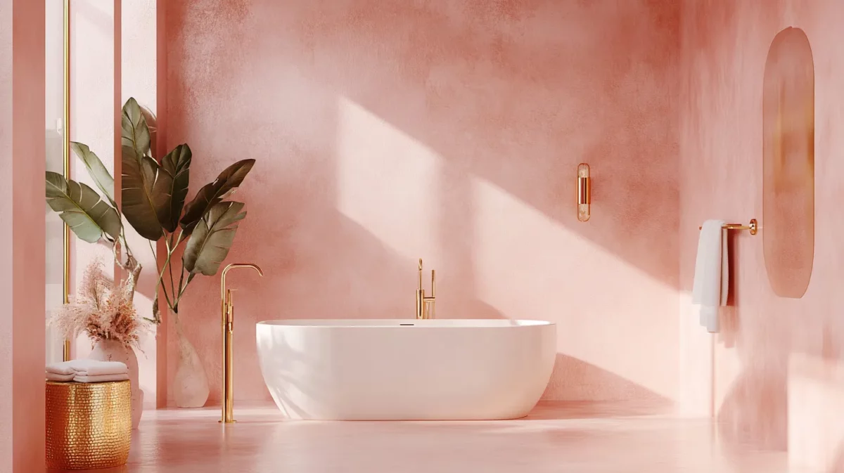 pastel light pink colour combination for wall