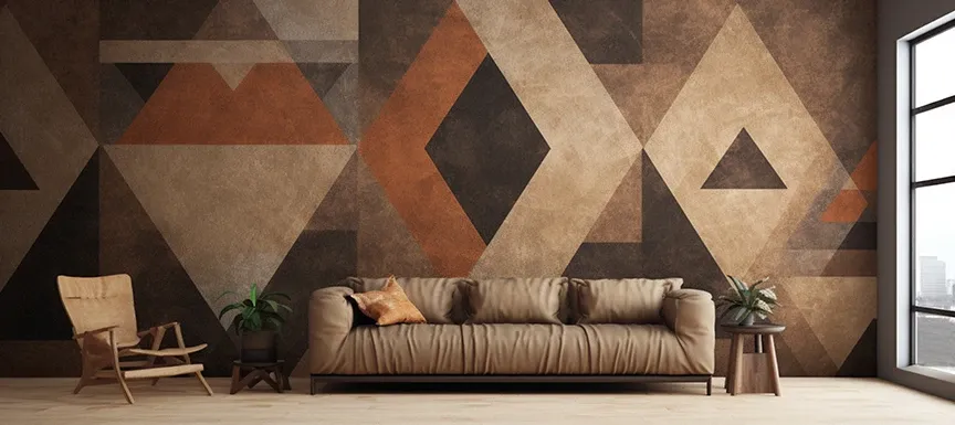 patterned 3d wall putty design