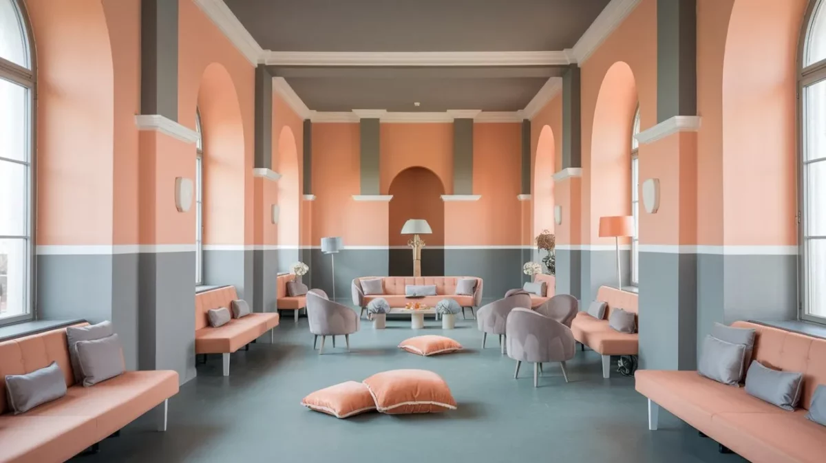 peach and grey hall colour combinations asian paints