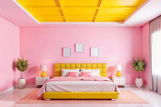 pink lemonade bedroom wall colour combination