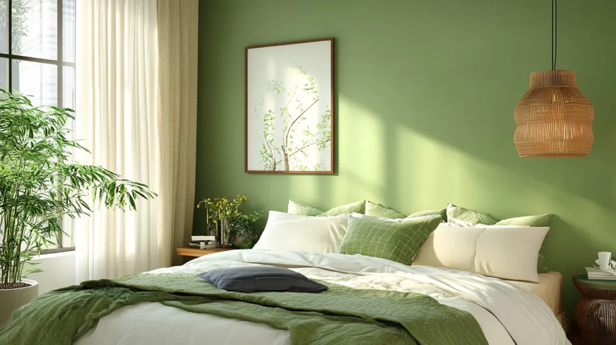 pista green and soft cream colour for wall with asian paints