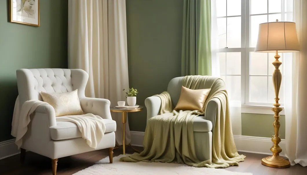 pistachio green and soft ivory asian paints two colour combination