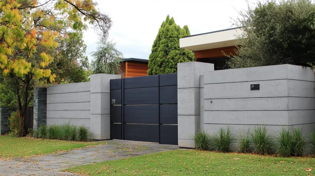 precast concrete modern boundary wall design for home