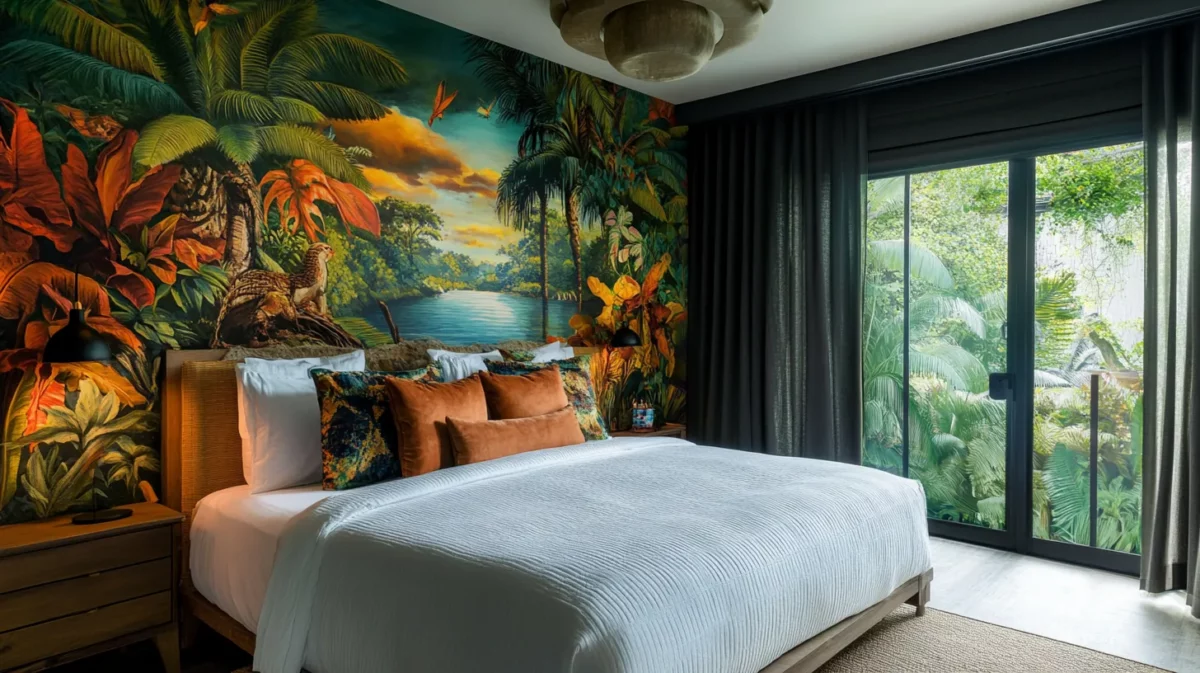 rainforest retreat bedroom 3d colour design