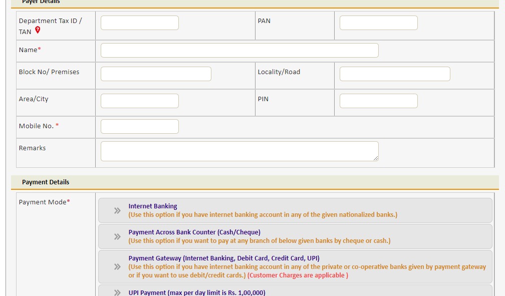 registration charges in navi mumbai