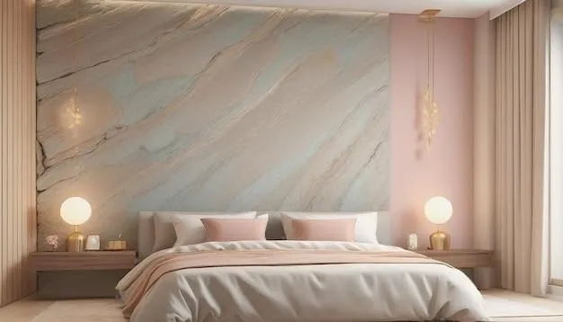 romantic escape light pink and grey colour combination bedroom