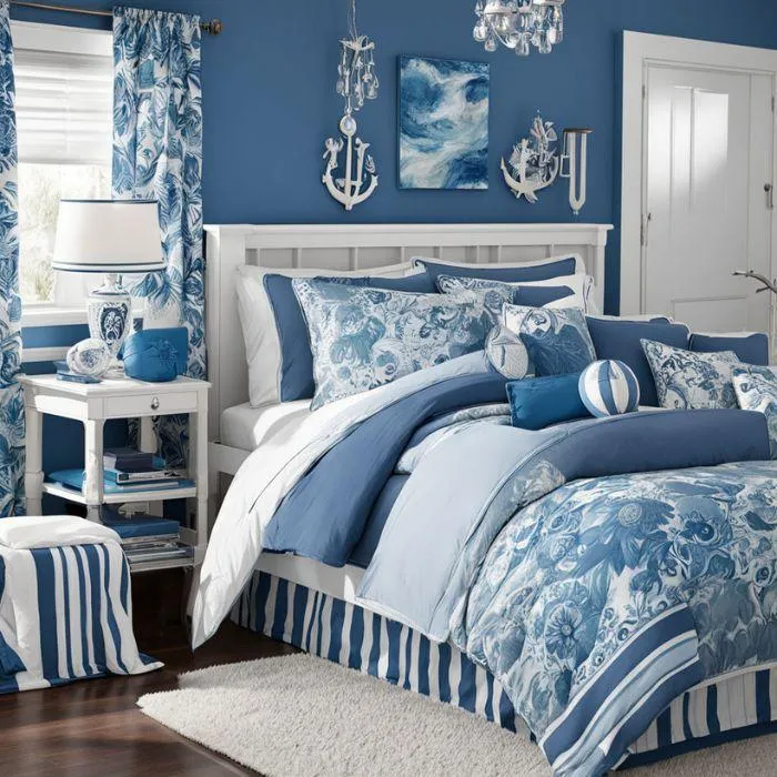 sea themed blue colour schemes for childrens bedrooms