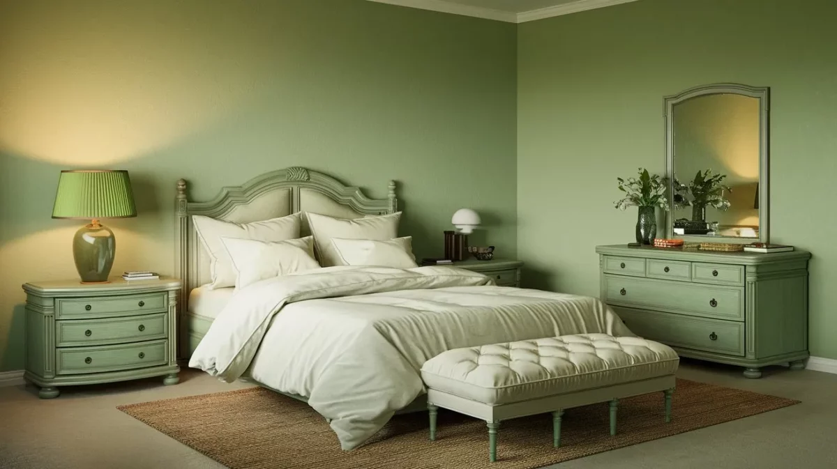 serene green a soothing bedroom paint colour