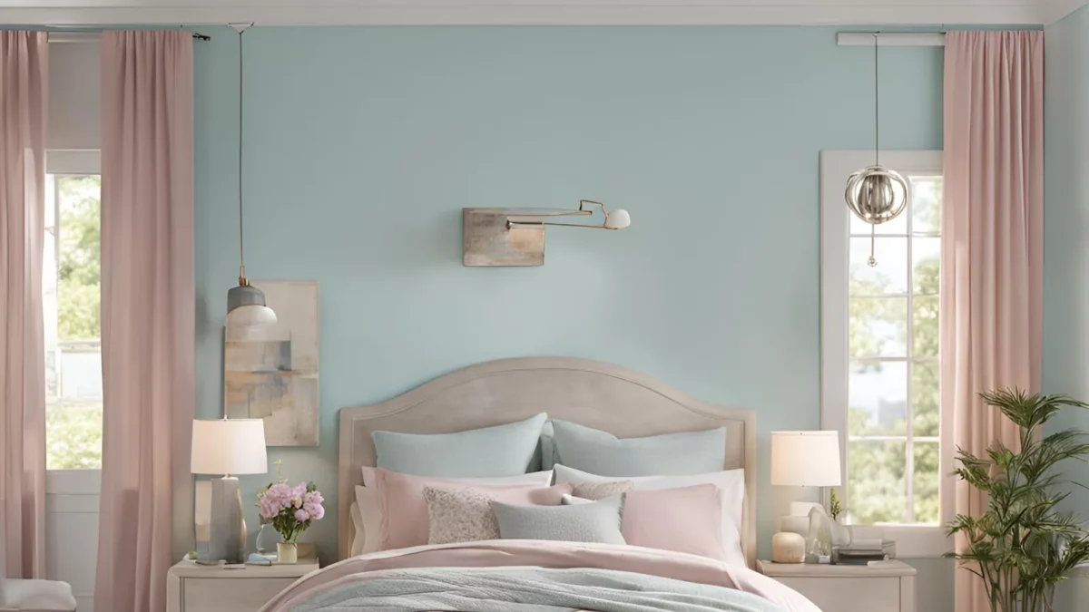 soft and pastel shades of pink nippon paint colour for bedroom