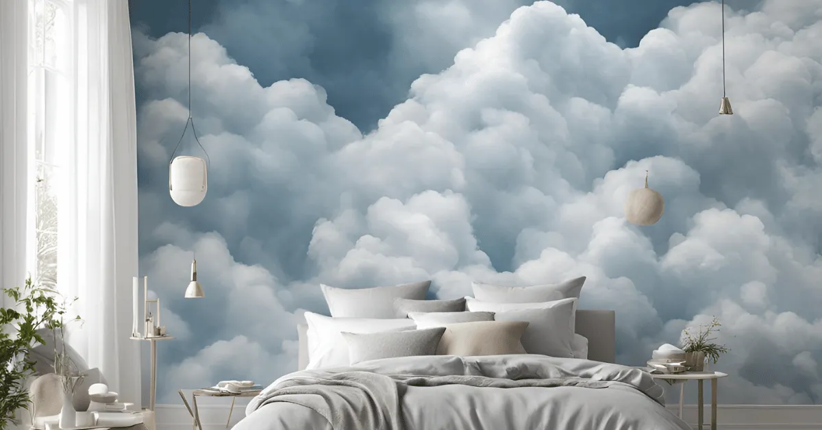 soft clouds weaving modern texture paint design for bedroom