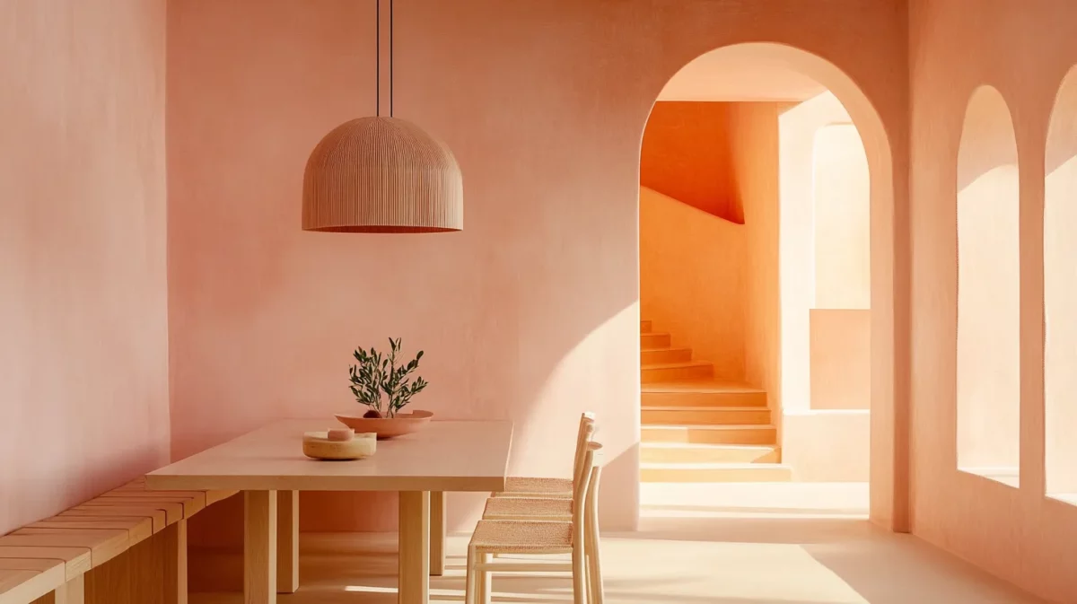 soft light pink colour combination for wall