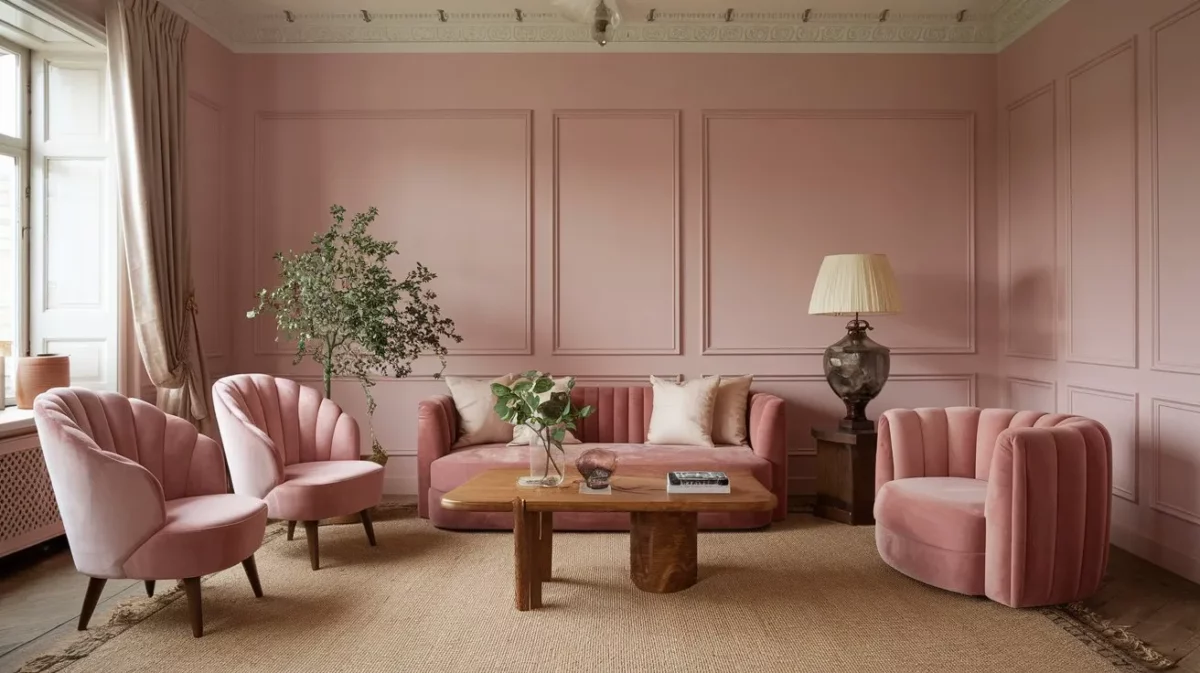 soft pink wall paints for cozy room