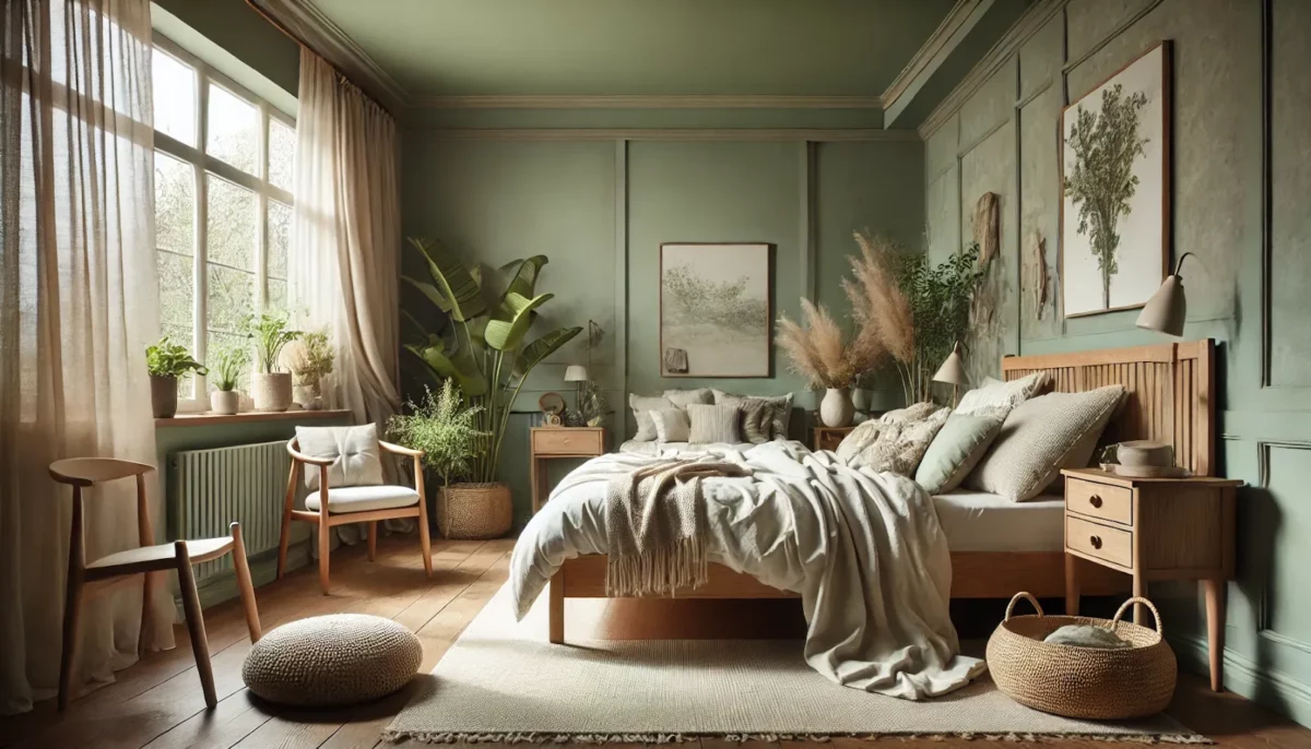 soft sage green bedroom paint color