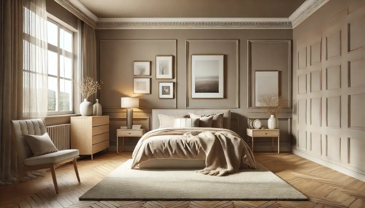 soft taupe master bedroom paint idea