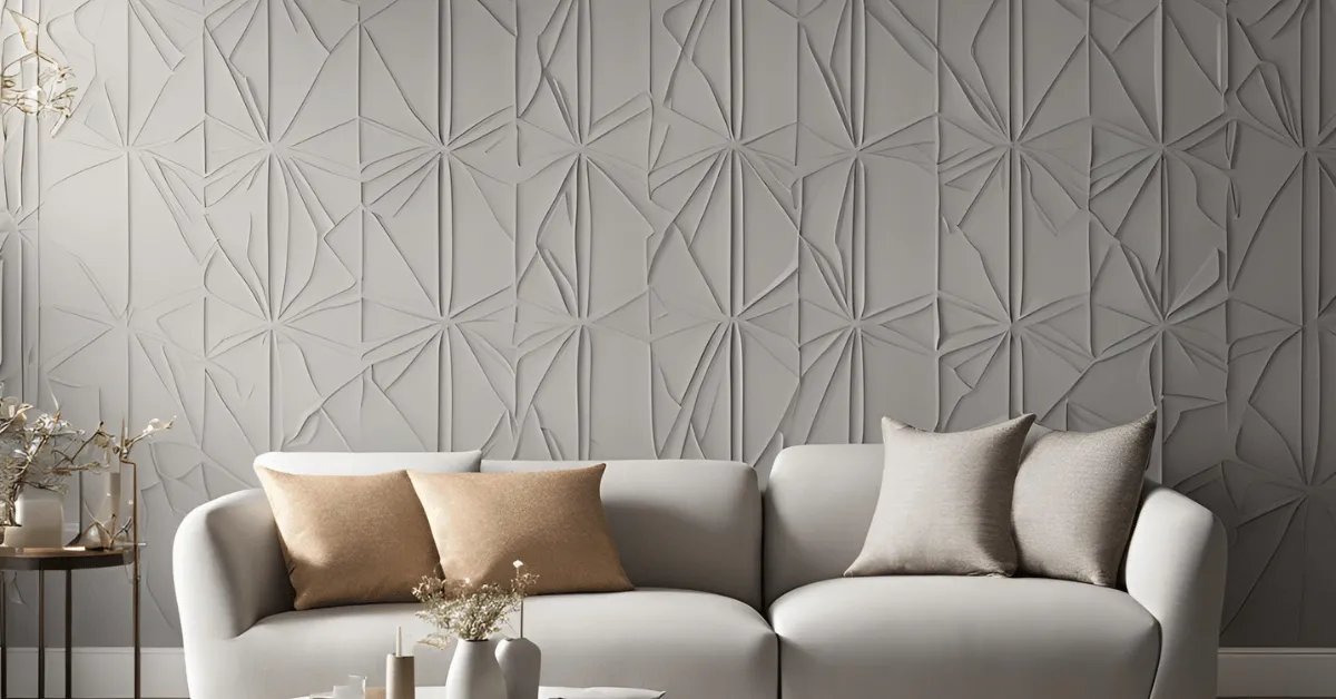 subtle geometric relief modern texture paint design for living room