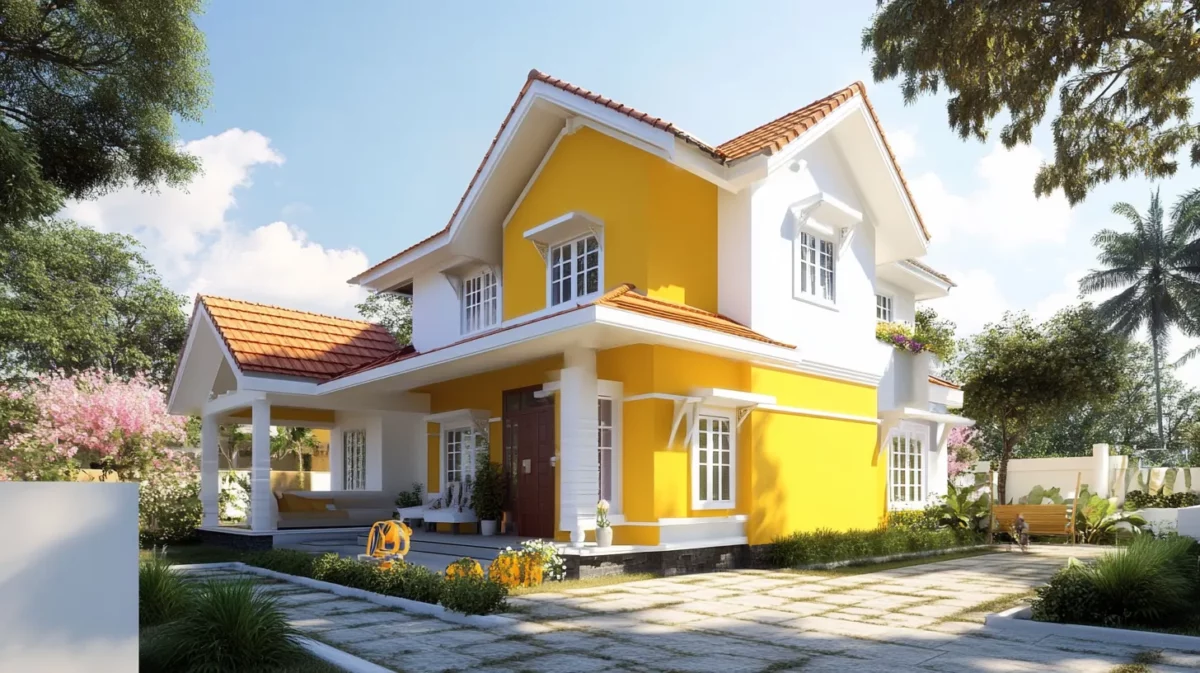 sunny delight in white and yellow home front colour