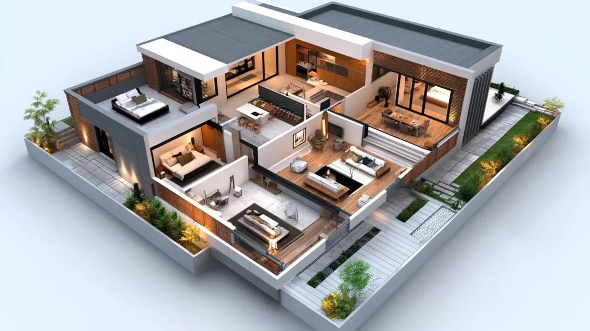 the modern indian abode house plan for 3 bedrooms