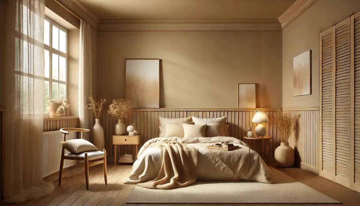 warm beige bedroom paint color