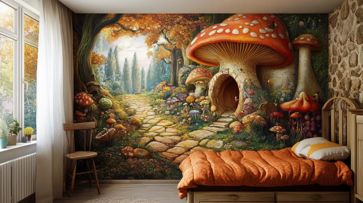 whimsical wonderland bedroom 3d colour design