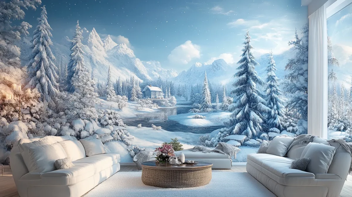 winter wonderland 3d painting for living room