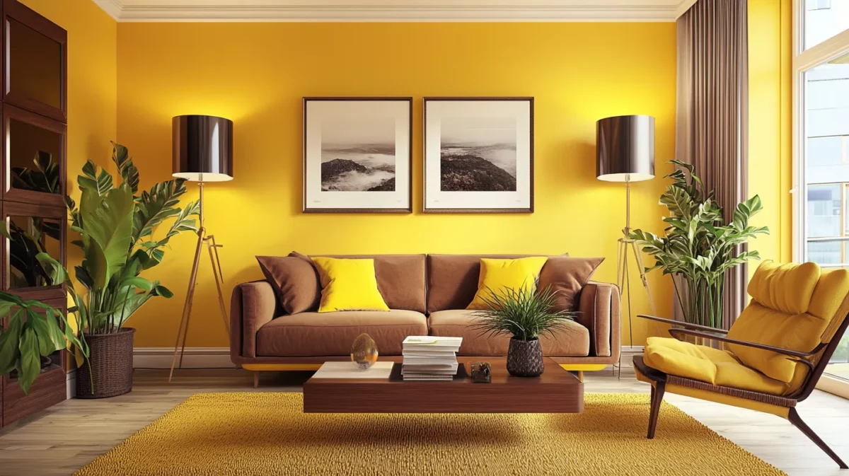 yellow and brown earthiness colour combination