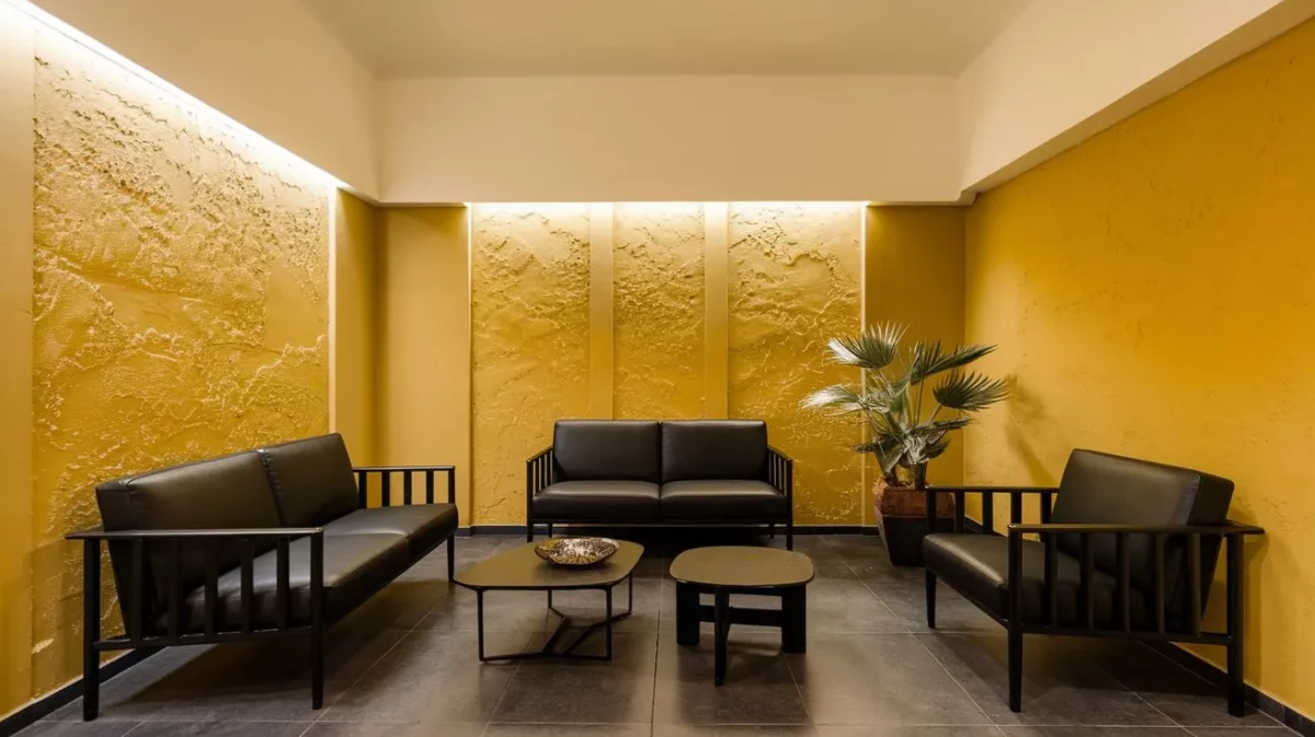 yellow with black color combinations for wall