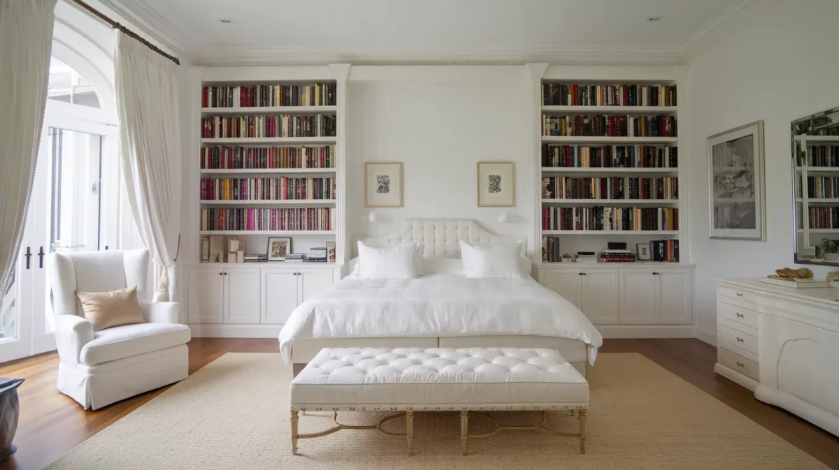 bedroom with white vibrant look